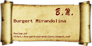 Burgert Mirandolina névjegykártya